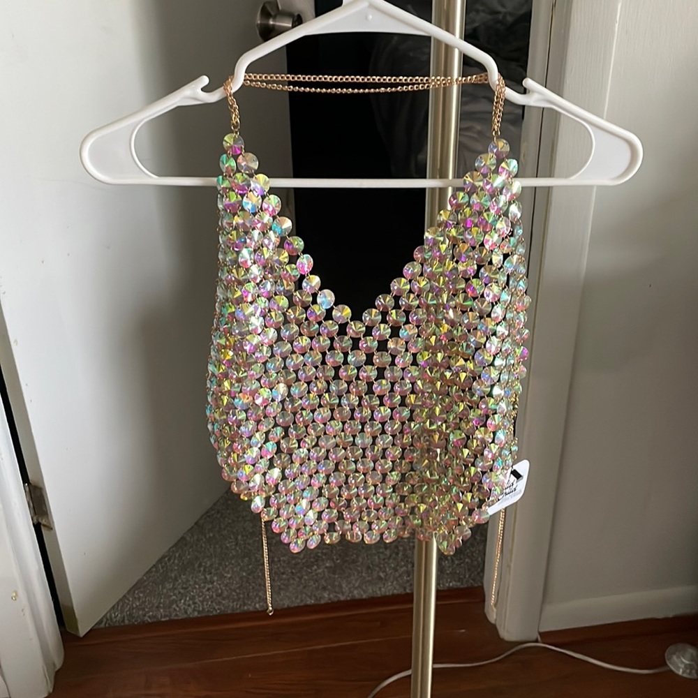 NWT, Chainmail backless top